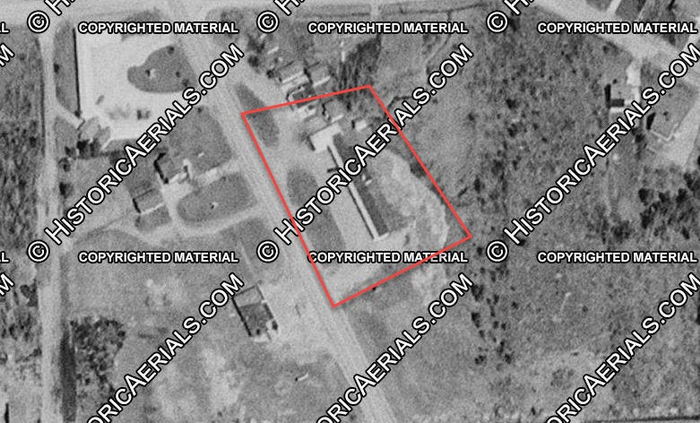 Captains Quarters Motel (Hi-Way Motel) - 1971 Aerial (newer photo)